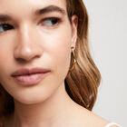Hoop earrings with white topaz